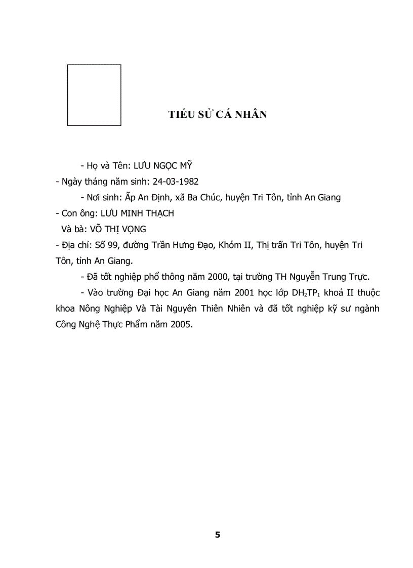 image for page Khảo Sát Hệ Thống Quản Lý Chất Lượng Theo HACCP Cho Mặt Hàng Cá Basa Fillet Đông Lạnh Của Công Ty AGIFISH Xí Nghiệp Đông Lạnh 8