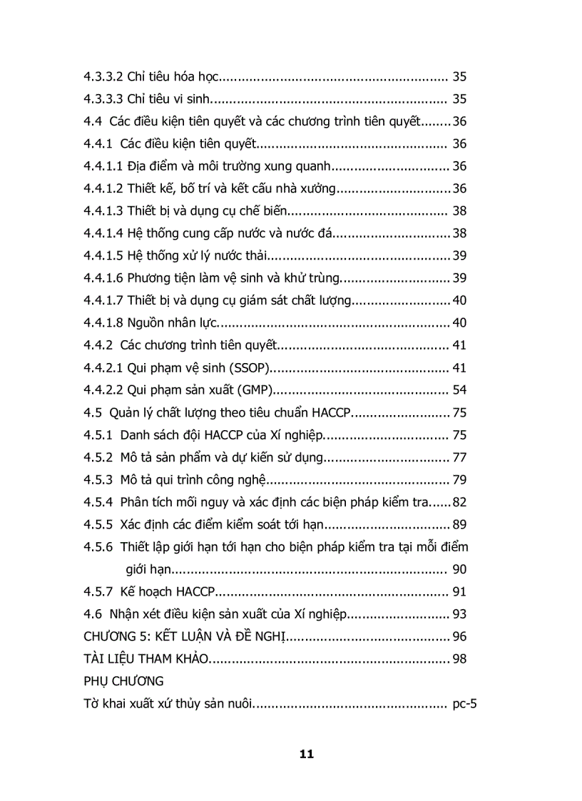image for page Khảo Sát Hệ Thống Quản Lý Chất Lượng Theo HACCP Cho Mặt Hàng Cá Basa Fillet Đông Lạnh Của Công Ty AGIFISH Xí Nghiệp Đông Lạnh 8