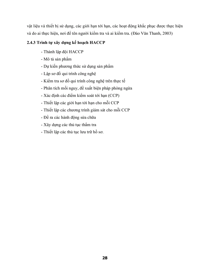 image for page Khảo Sát Hệ Thống Quản Lý Chất Lượng Theo HACCP Cho Mặt Hàng Cá Basa Fillet Đông Lạnh Của Công Ty AGIFISH Xí Nghiệp Đông Lạnh 8