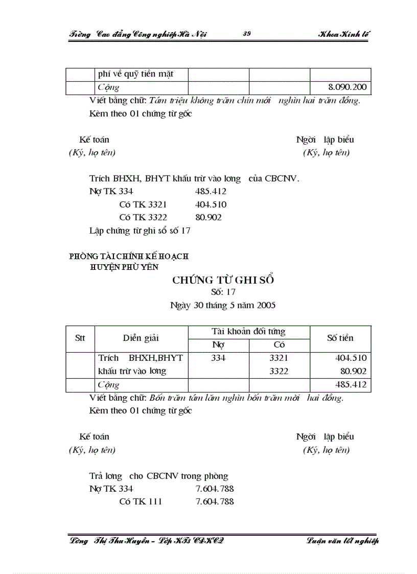 image for page Hoàn thiện công tác kế toán tiền lương và các khoản trích theo lương tại phòng Tài chính Kế hoạch huyện Phù Yên