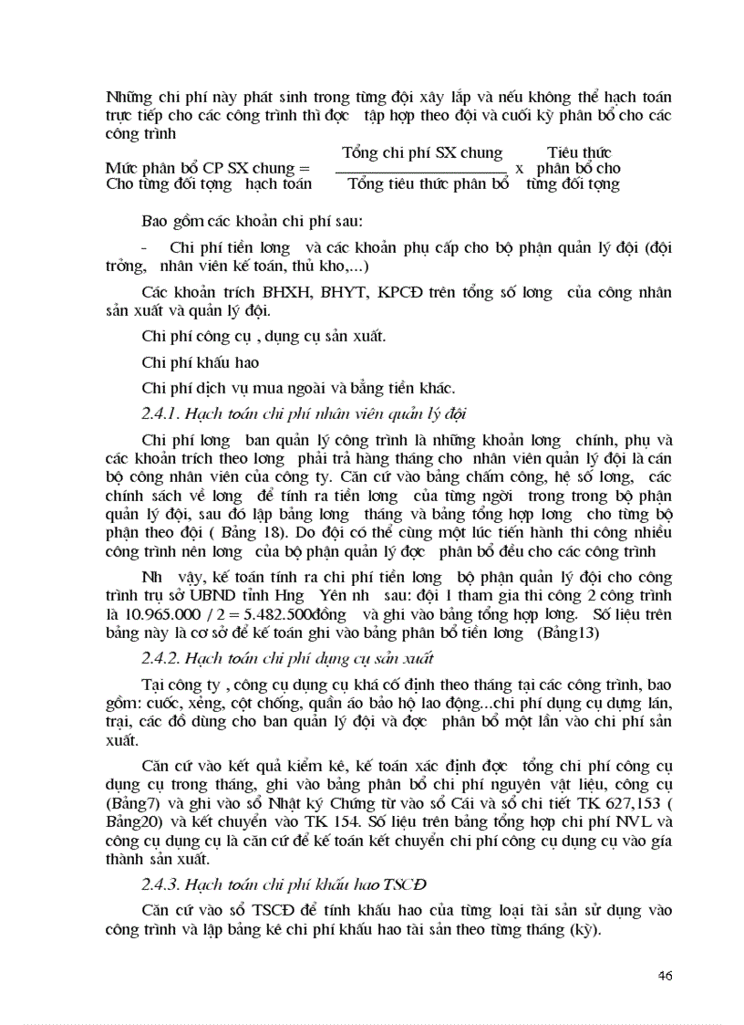 image for page Hạch toán chi phí sản xuất và tính giá thành sản phẩm Xây lắp