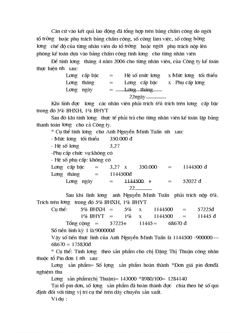 image for page Kế toán tiền lương và các khoản trích theo lương tại Công ty CP Pin Hà Nội