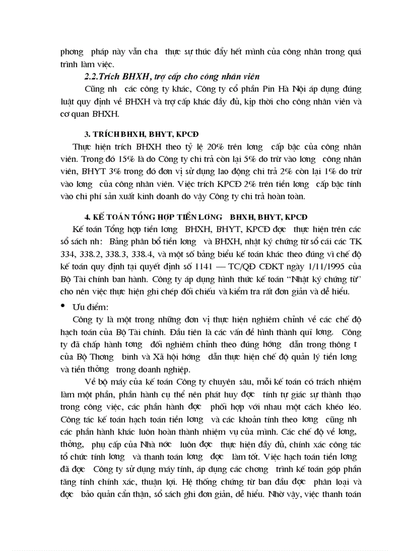 image for page Kế toán tiền lương và các khoản trích theo lương tại Công ty CP Pin Hà Nội