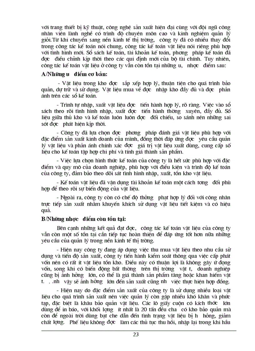 image for page Tổ chức kế toán nguyên vật liệu ở Công ty In Thương mại và dịch vụ Du Lịch