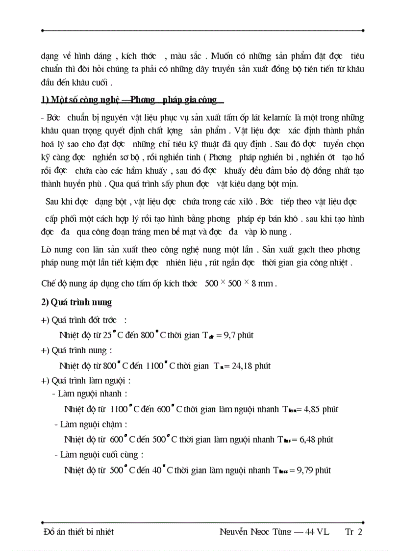image for page Thuyết Minh đồ án thiết bị nhiệt Thiết kế lò nung thanh lăn để nung tấm keramic công suất 2 1 tr m2 năm