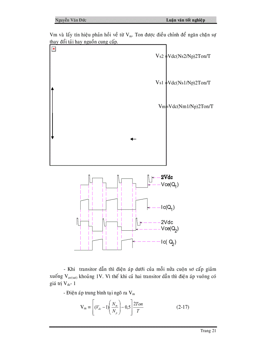 image for page Thiết kế nguồn xung và tính chọn biến áp xung