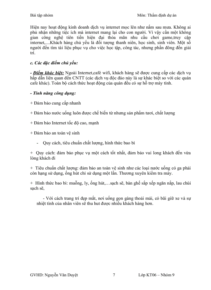 image for page Lập dự án kinh doanh quán cafe internet Net Club