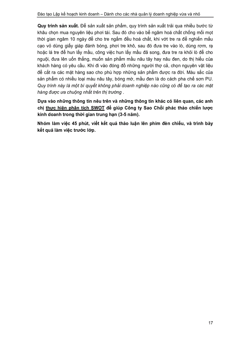 image for page Lập kế hoạch kinh doanh dành cho các nhà quản lý doanh nghiệp vừa và nhỏ