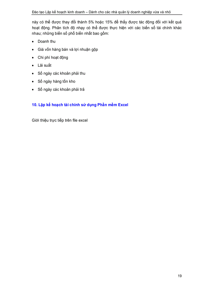 image for page Lập kế hoạch kinh doanh dành cho các nhà quản lý doanh nghiệp vừa và nhỏ