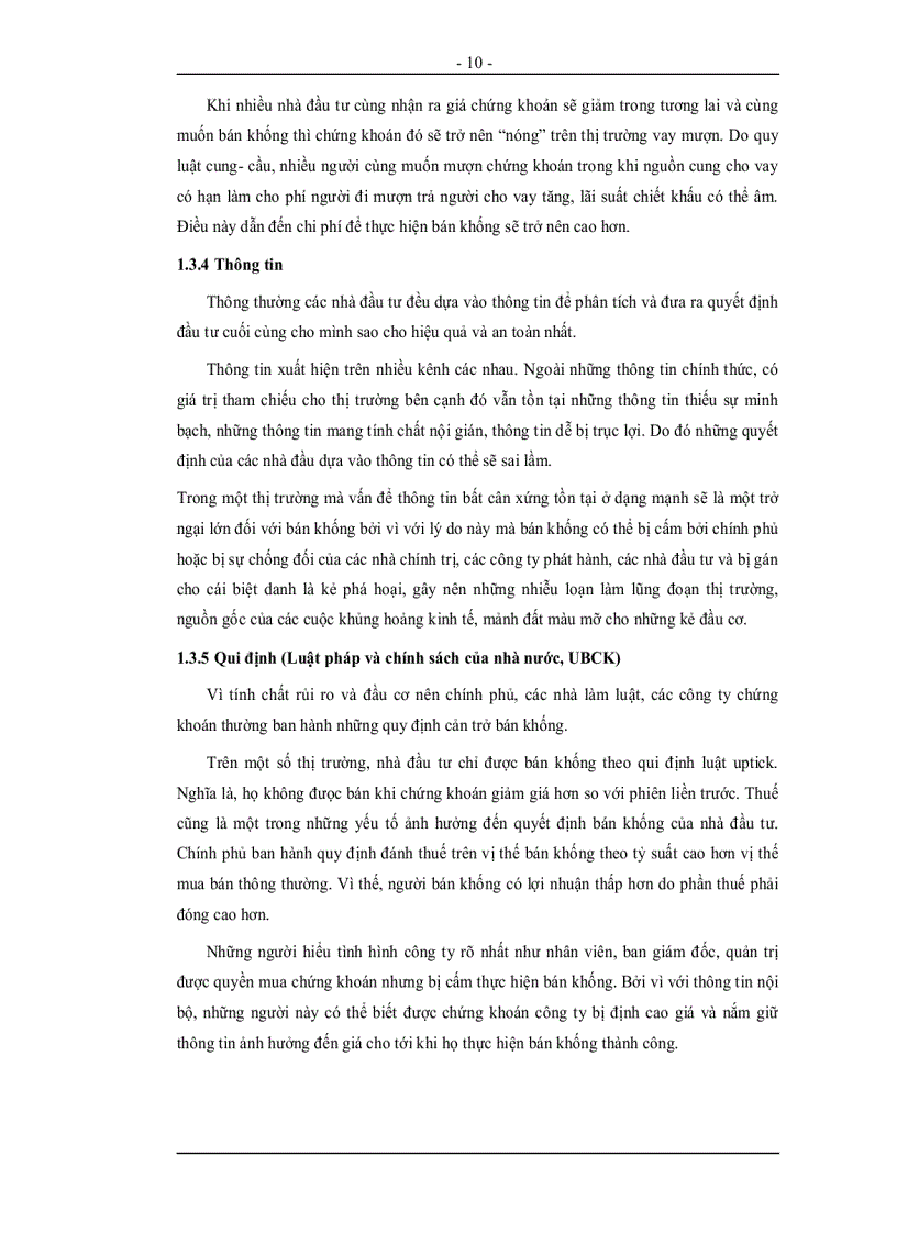 image for page Bán khống chứng khoán và ứng dụng cho thị trường chứng khoán Việt Nam