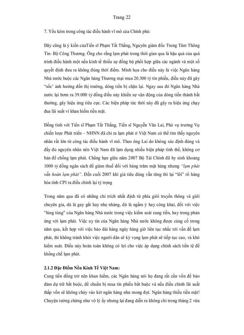 image for page Kiểm soát lạm phát tại Việt Nam thông qua chính sách tiền tệ