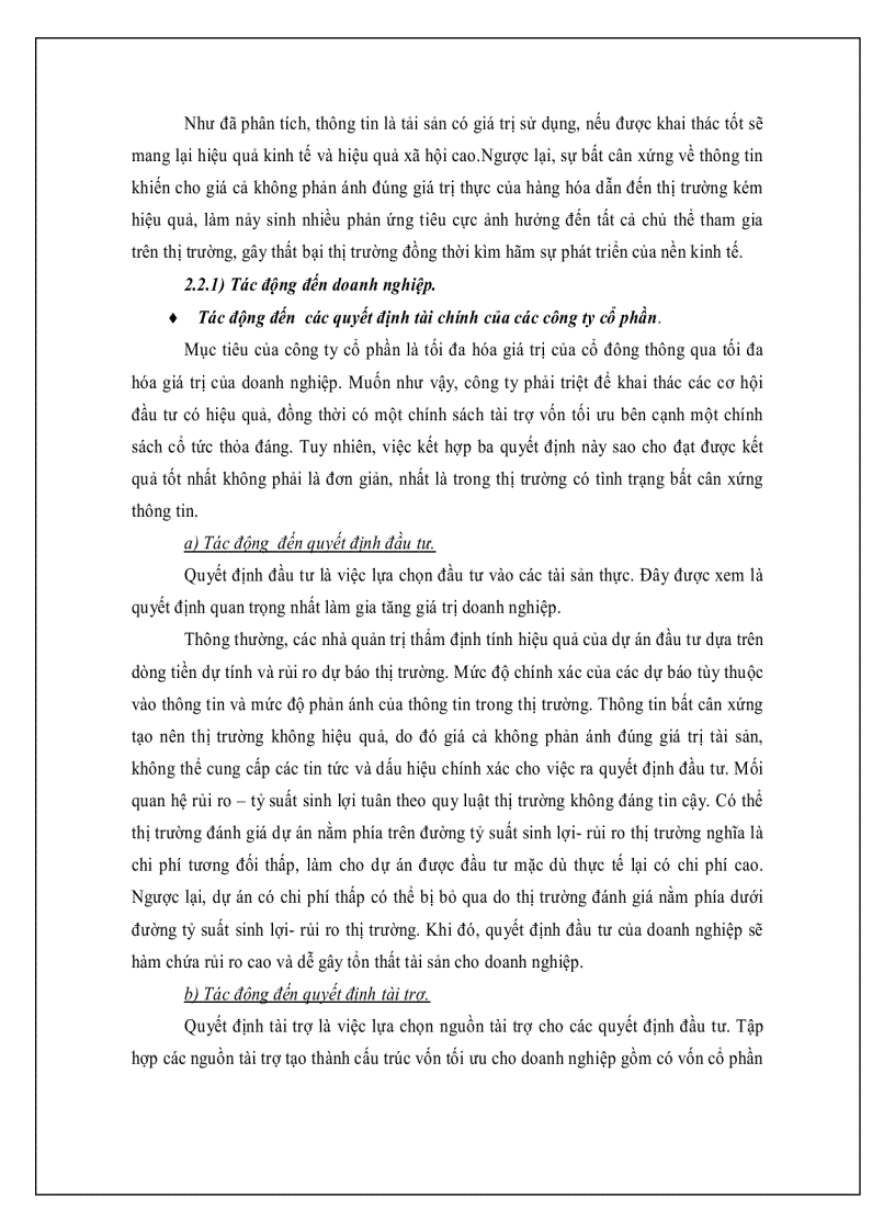 image for page Bất cân xứng thông tin trên TTCK Việt Nam