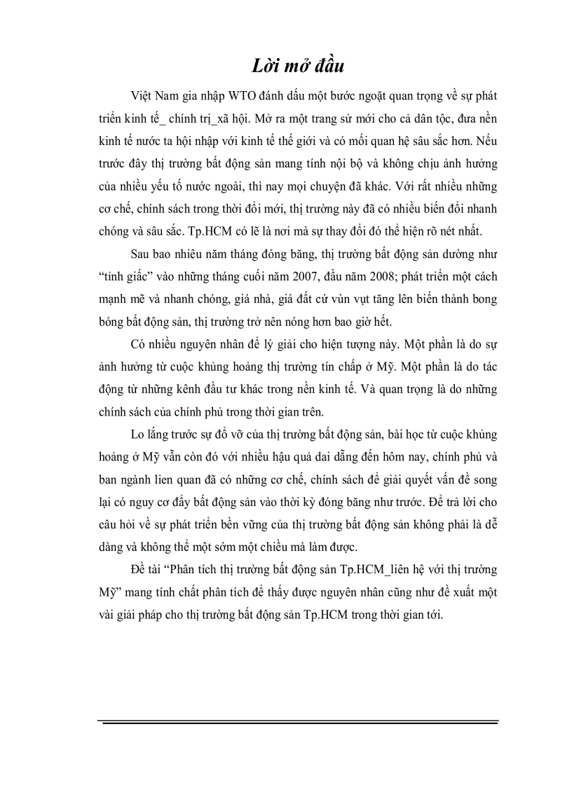 image for page Phân tích thị trường bất động sản Tp HCM liên hệ với thị trường Mỹ