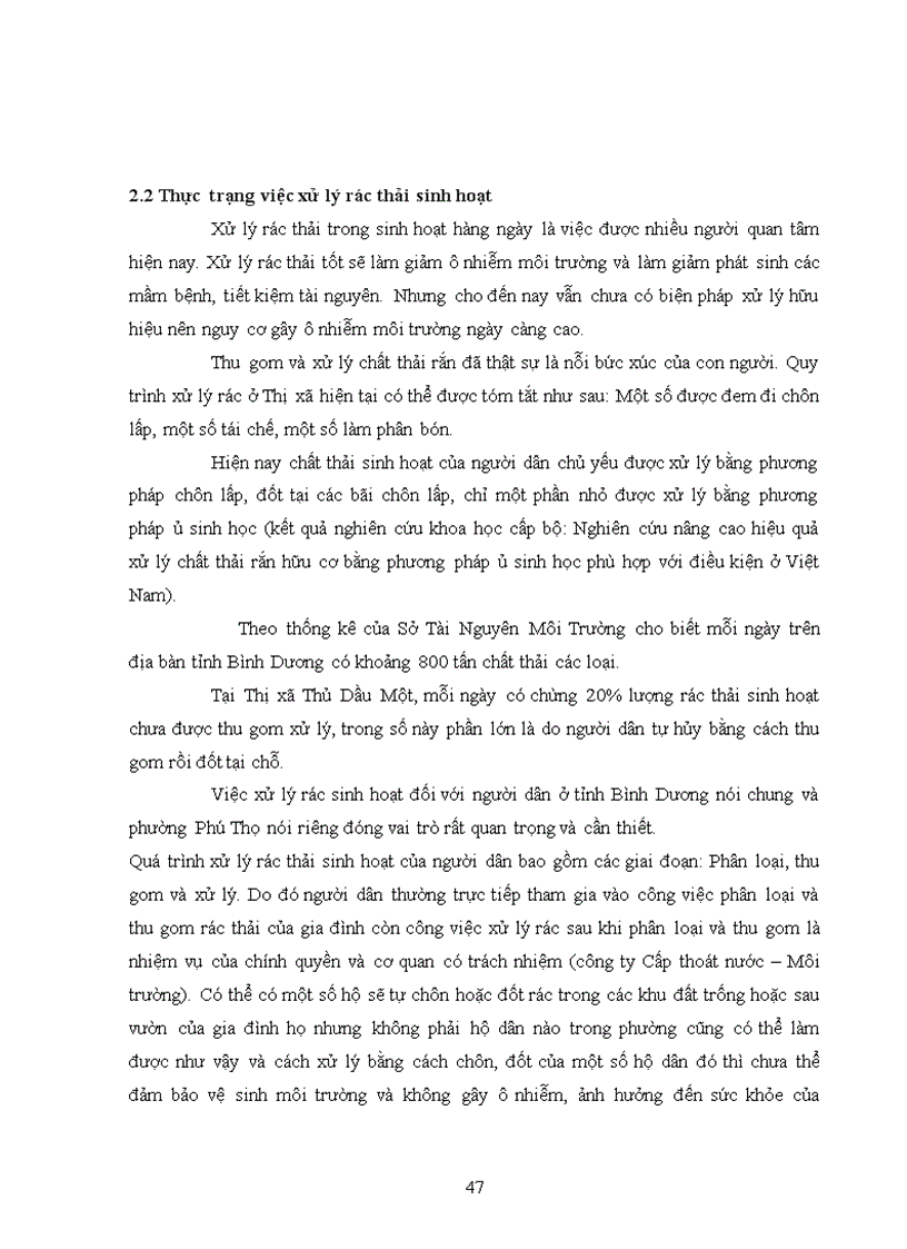 image for page Tìm hiểu về nhận thức thái độ và hành vi của người dân về ô nhiễm môi trường trong việc phân loại thu gom và xử lý rác thải sinh hoạt