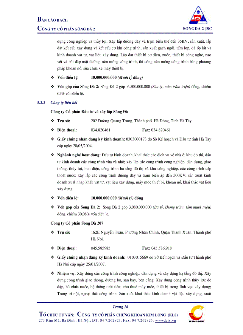 image for page Bản cáo bạch công ty cổ phần sông đà 2