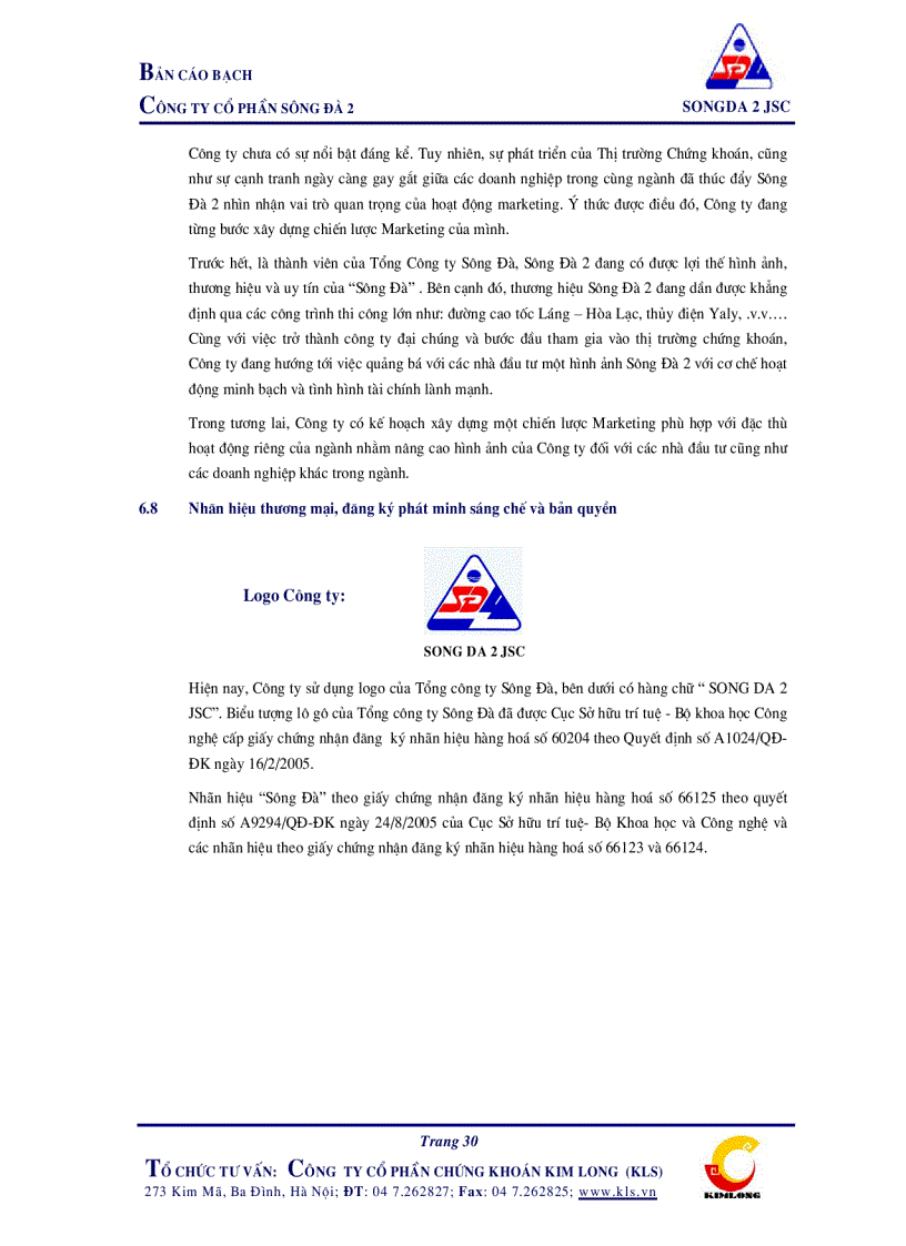 image for page Bản cáo bạch công ty cổ phần sông đà 2