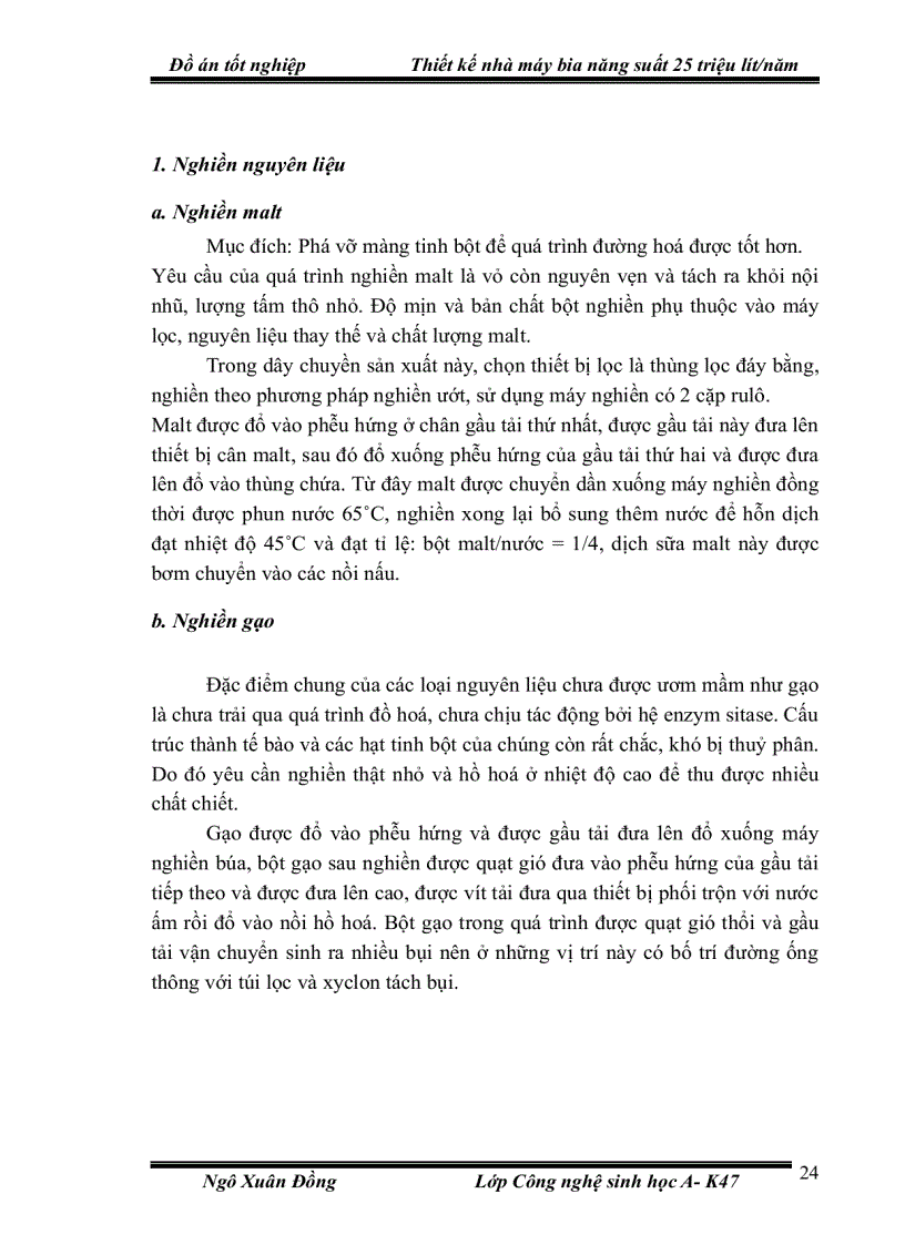 image for page Thiết kế nhà máy bia năng suất 25 triệu lít năm