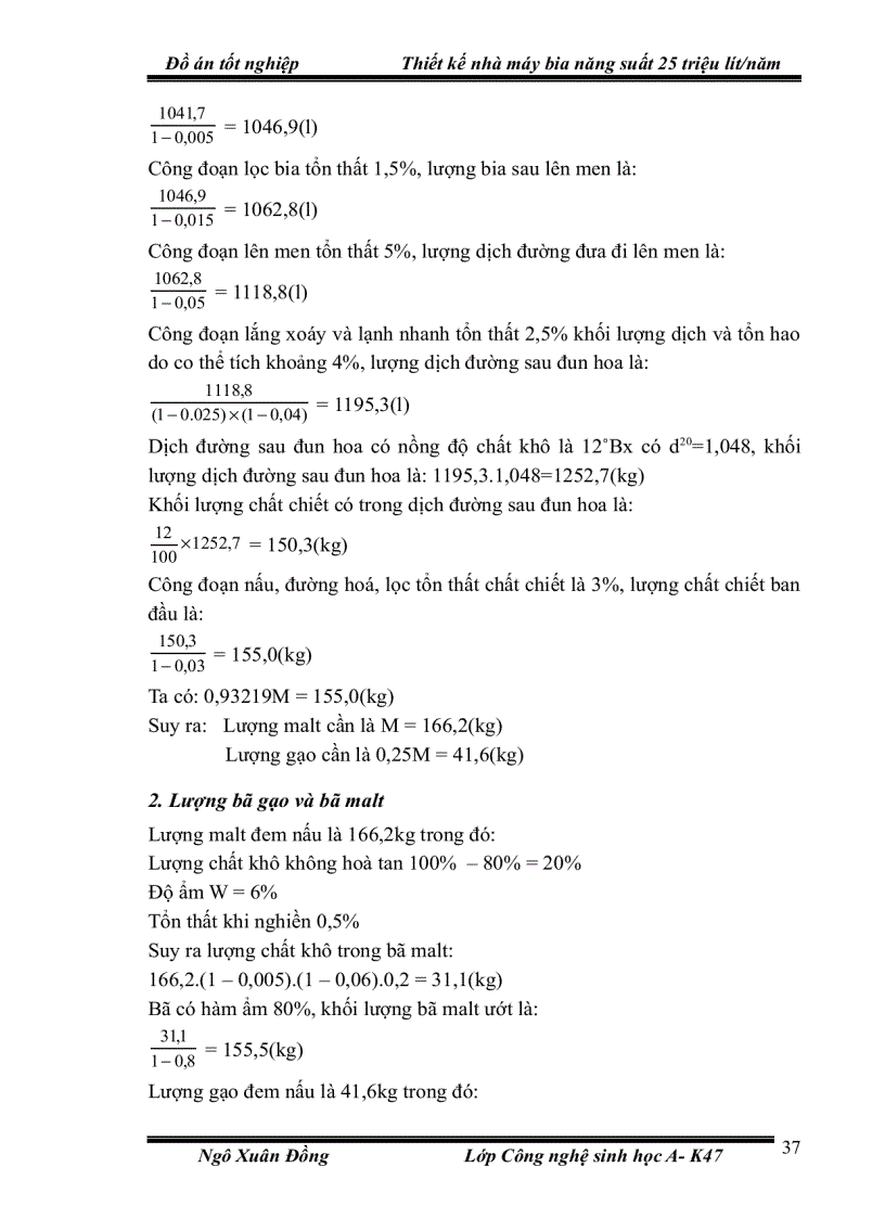 image for page Thiết kế nhà máy bia năng suất 25 triệu lít năm