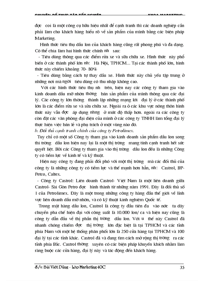 image for page Marketing Mix trong kinh doanh dầu lon ở Công ty hoá dầu Petrolimex PLC