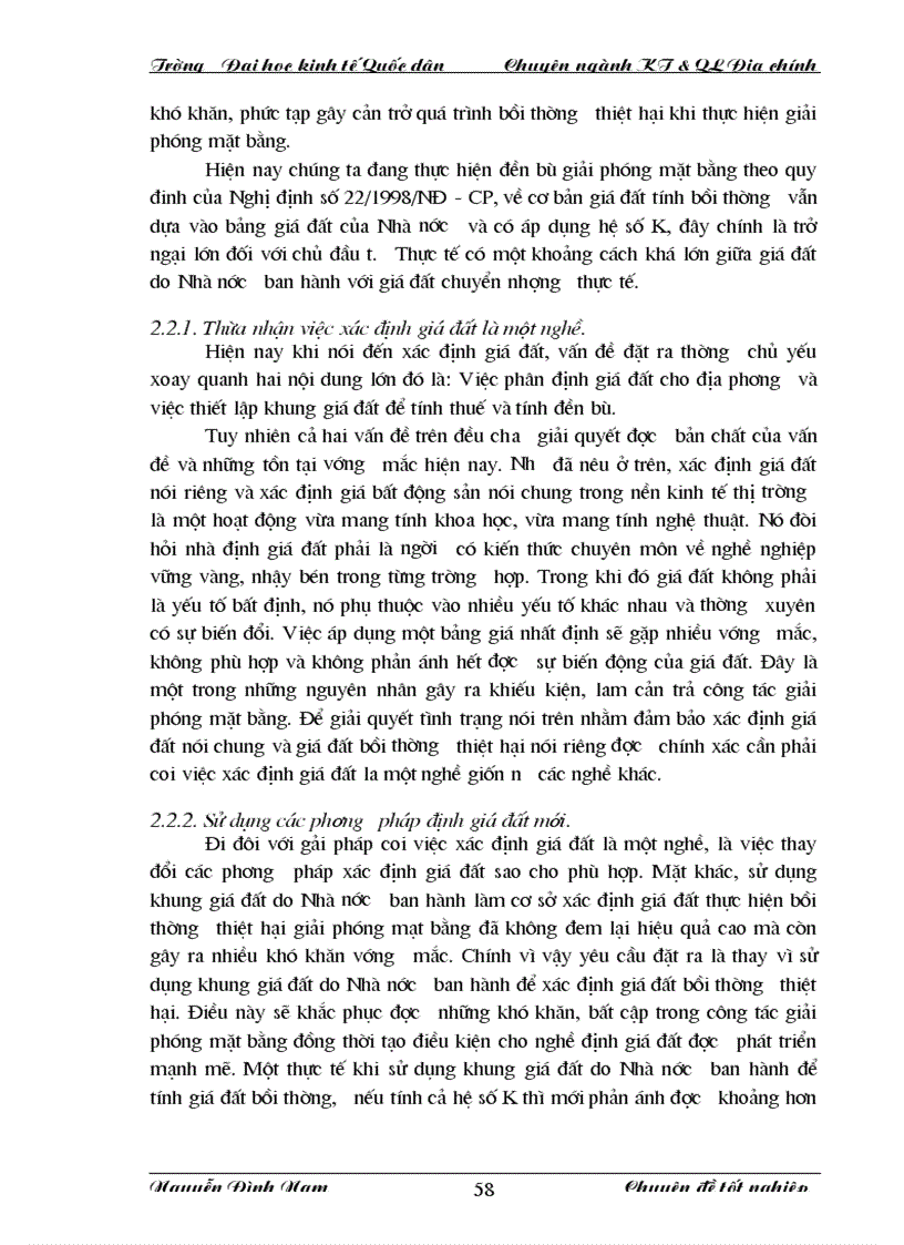 image for page Thực trạng và giải pháp nhằm hoàn thiện công tác xác định giá đất bồi th ường thiệt hại khi giải phóng mặt bằng trên địa bàn Huyện Từ Liêm Thành phố Hà Nội