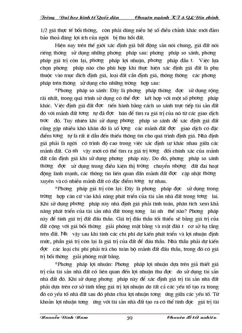 image for page Thực trạng và giải pháp nhằm hoàn thiện công tác xác định giá đất bồi th ường thiệt hại khi giải phóng mặt bằng trên địa bàn Huyện Từ Liêm Thành phố Hà Nội