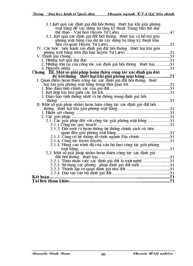 image for page Thực trạng và giải pháp nhằm hoàn thiện công tác xác định giá đất bồi th ường thiệt hại khi giải phóng mặt bằng trên địa bàn Huyện Từ Liêm Thành phố Hà Nội