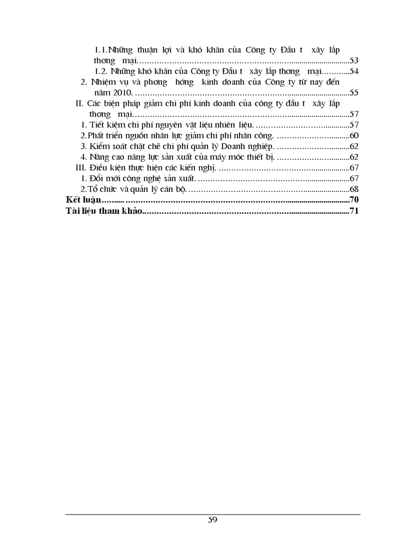 image for page Biện pháp giảm chi phí kinh doanh ở công ty Đầu Tư Xây lắp Th ơng Mại