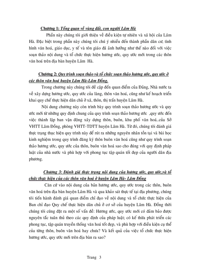 image for page Đánh giá quy trình soạn thảo nội dung và tổ chức thực hiện hương ước quy ước mới trong thôn văn hóa ở huyện Lâm Hà Lâm Đồng