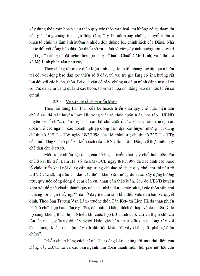 image for page Đánh giá quy trình soạn thảo nội dung và tổ chức thực hiện hương ước quy ước mới trong thôn văn hóa ở huyện Lâm Hà Lâm Đồng