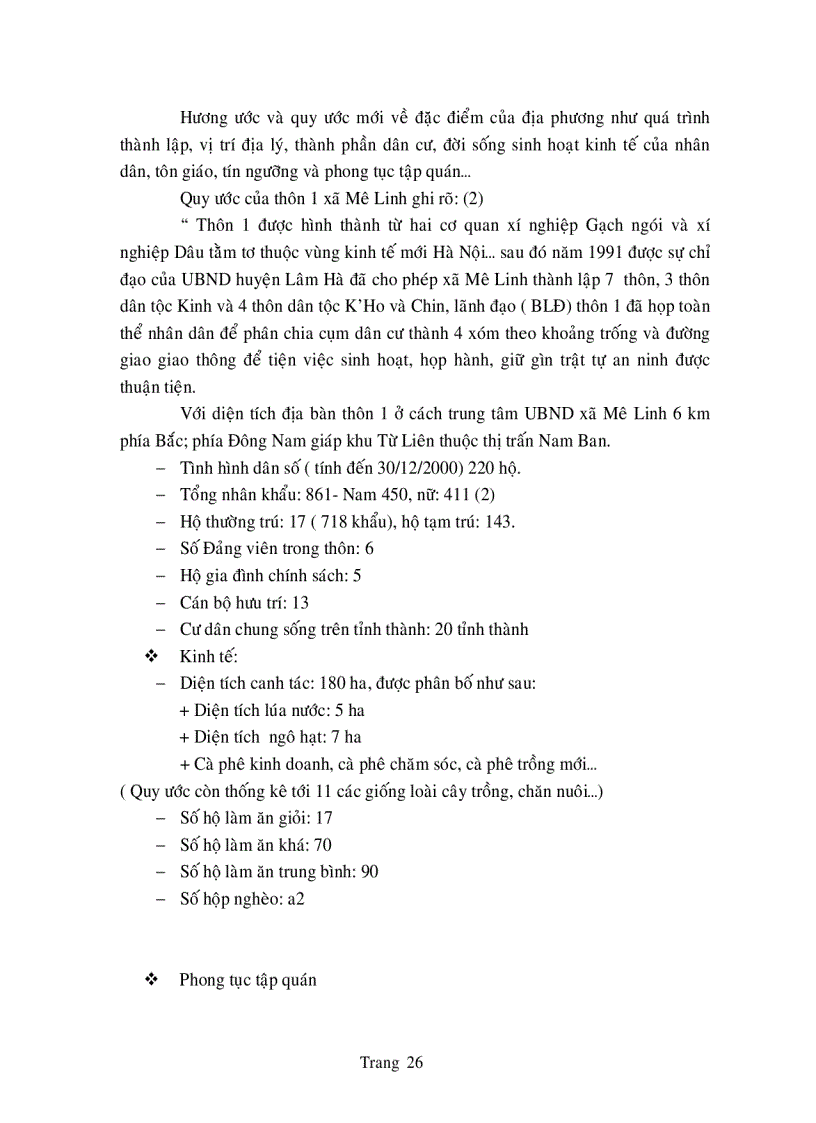 image for page Đánh giá quy trình soạn thảo nội dung và tổ chức thực hiện hương ước quy ước mới trong thôn văn hóa ở huyện Lâm Hà Lâm Đồng