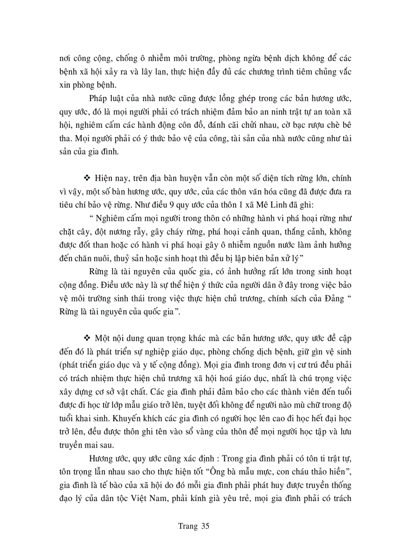 image for page Đánh giá quy trình soạn thảo nội dung và tổ chức thực hiện hương ước quy ước mới trong thôn văn hóa ở huyện Lâm Hà Lâm Đồng