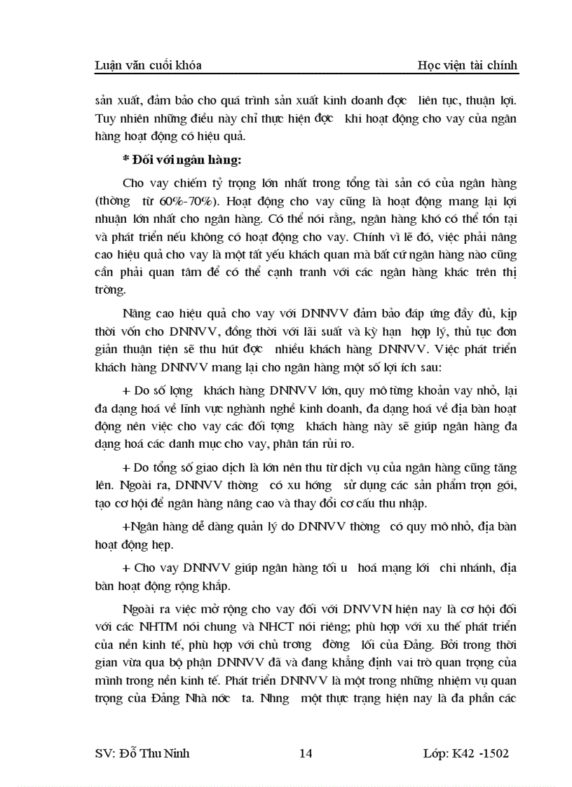 image for page Nâng cao hiệu quả hoạt động cho vay đối với doanh nghiệp vừa và nhỏ tại chi nhánh NHCT Hoàn Kiếm Thực trạng và giải pháp