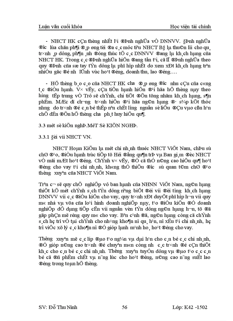 image for page Nâng cao hiệu quả hoạt động cho vay đối với doanh nghiệp vừa và nhỏ tại chi nhánh NHCT Hoàn Kiếm Thực trạng và giải pháp