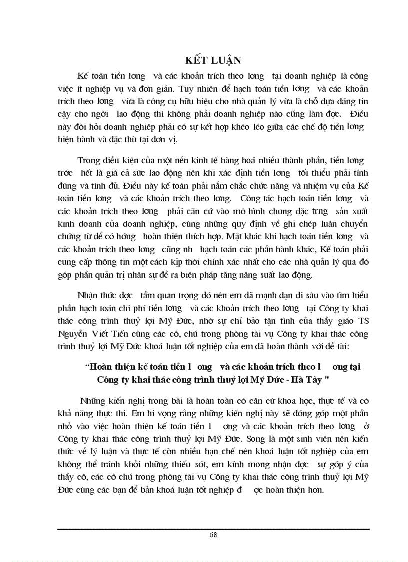 image for page Kế toán tiền lương và các khoản trích theo lương tại Công ty khai thác công trình thuỷ lợi Mỹ Đức Hà Tây