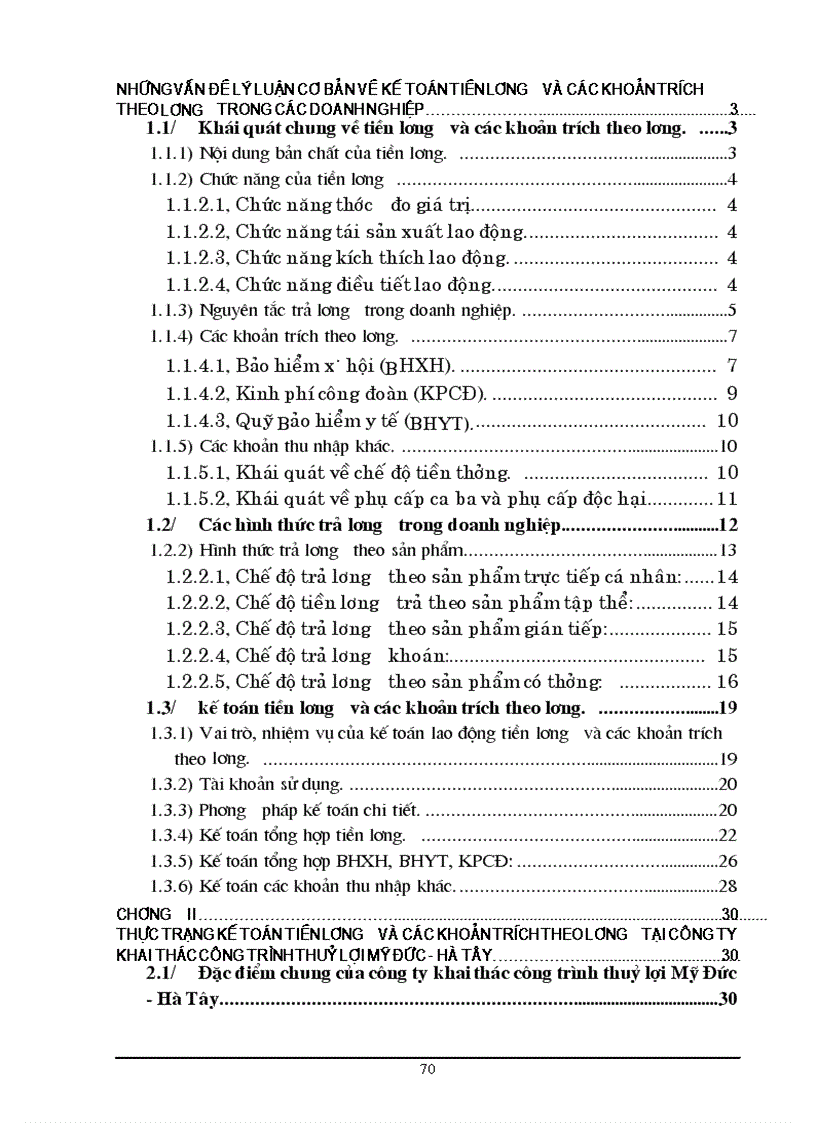image for page Kế toán tiền lương và các khoản trích theo lương tại Công ty khai thác công trình thuỷ lợi Mỹ Đức Hà Tây