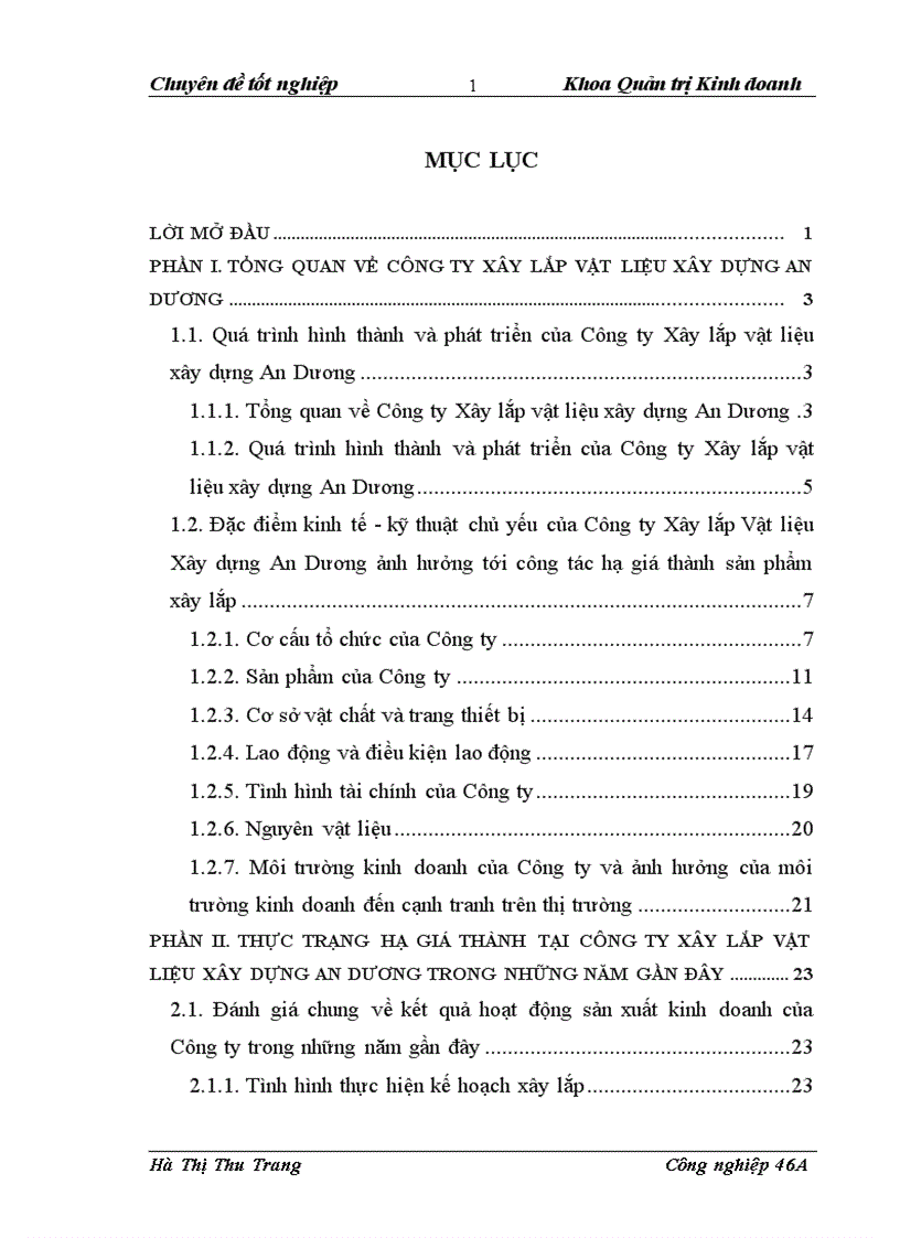 image for page Một số biện pháp nhằm hạ giá thành sản phẩm xây lắp tại Công ty Xây lắp vật liệu xây dựng An Dương