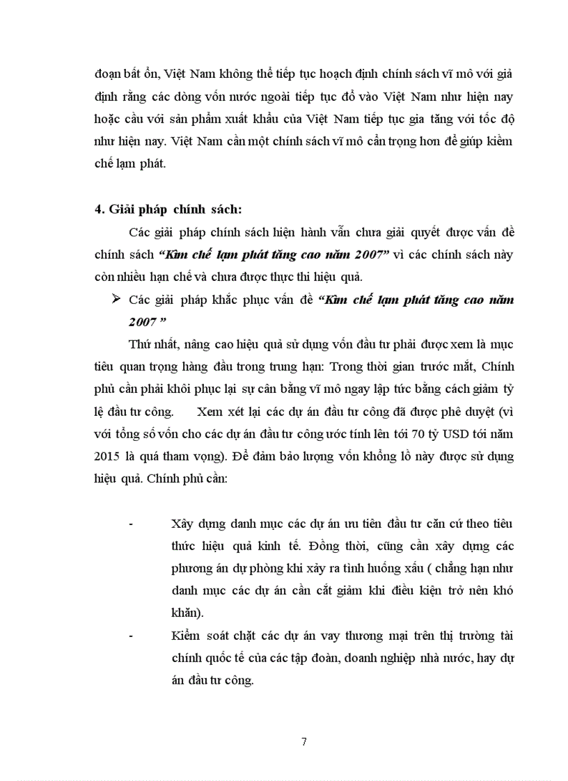 image for page Kiềm chế lạm phát tăng cao năm 2007