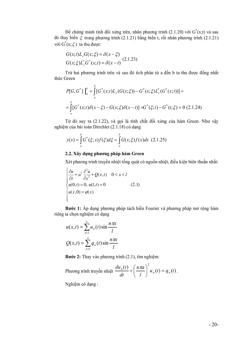 image for page Sử dụng phương pháp hàm Green để giải một số bài toán truyền nhiệt