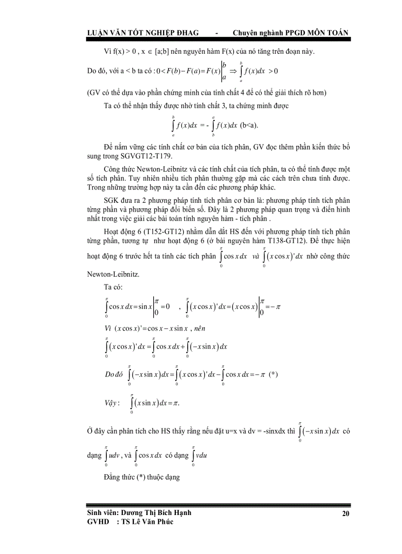 image for page Tăng cường hoạt động nhận thức của học sinh thông qua việc dạy học các yếu tố giải tích nguyên hàm tích phân ở trung học phổ thông