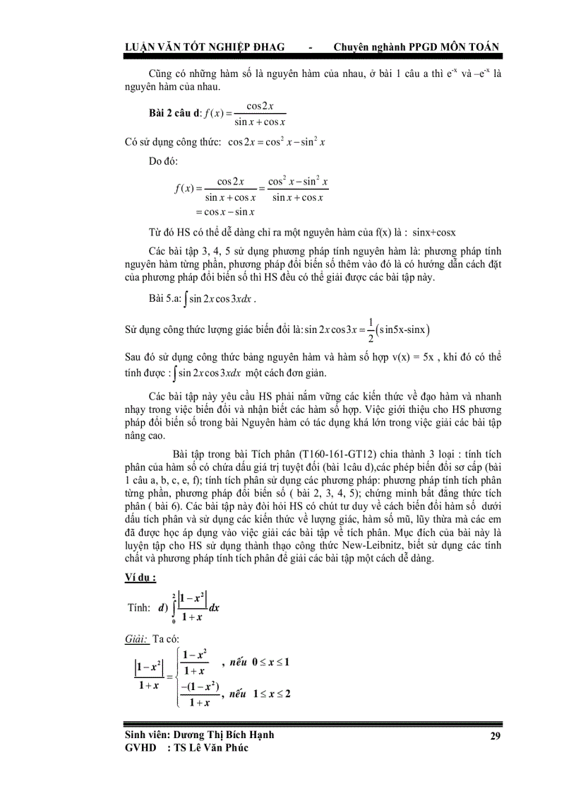 image for page Tăng cường hoạt động nhận thức của học sinh thông qua việc dạy học các yếu tố giải tích nguyên hàm tích phân ở trung học phổ thông