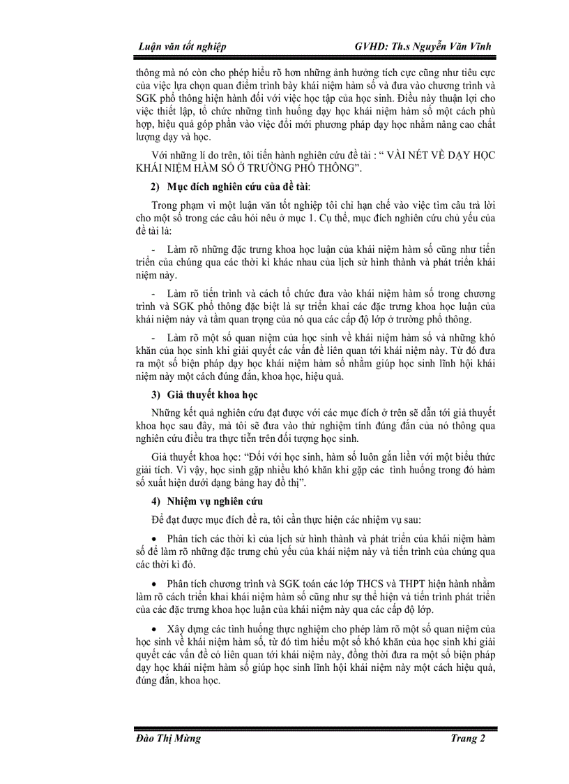 image for page Vài nét về dạy học khái niệm hàm số ở trường phổ thông