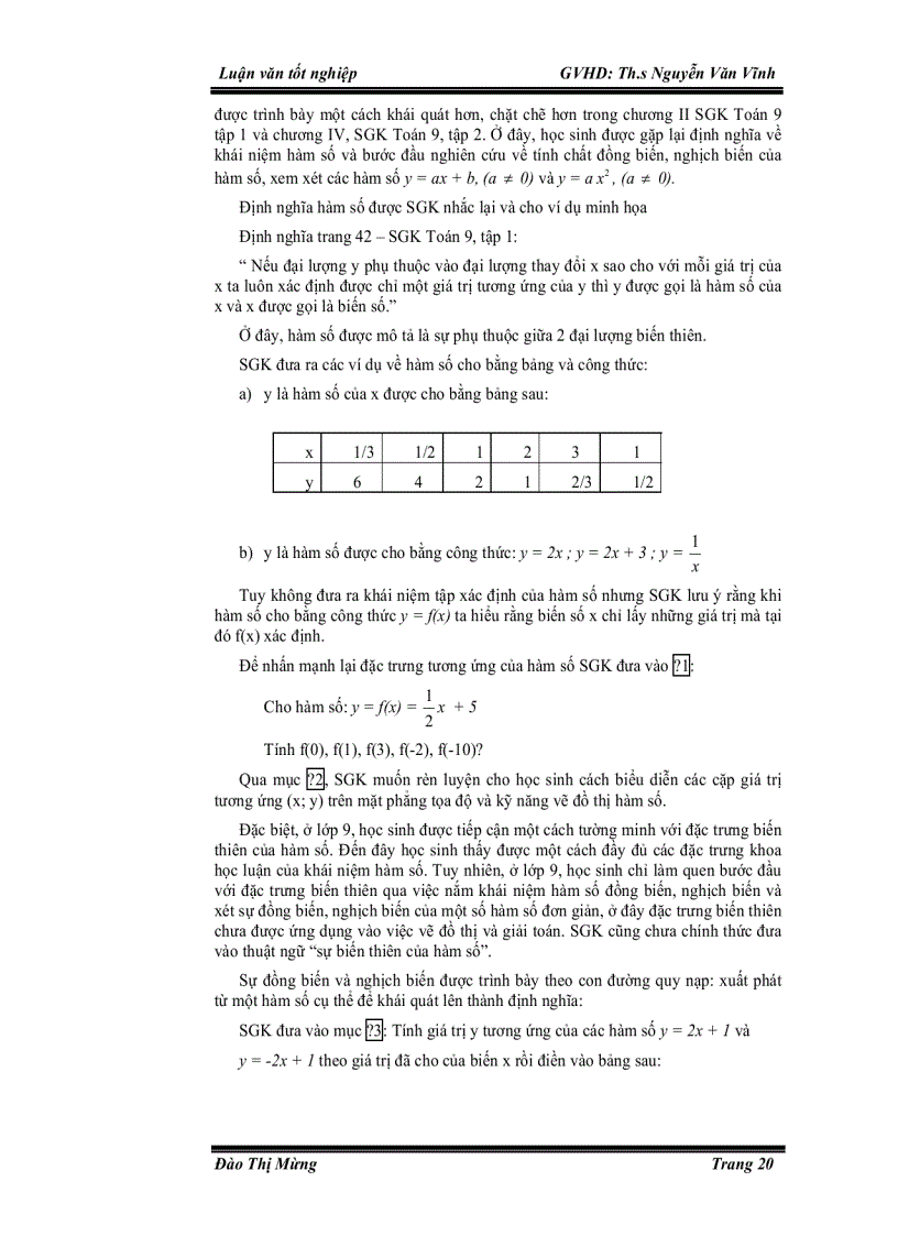 image for page Vài nét về dạy học khái niệm hàm số ở trường phổ thông