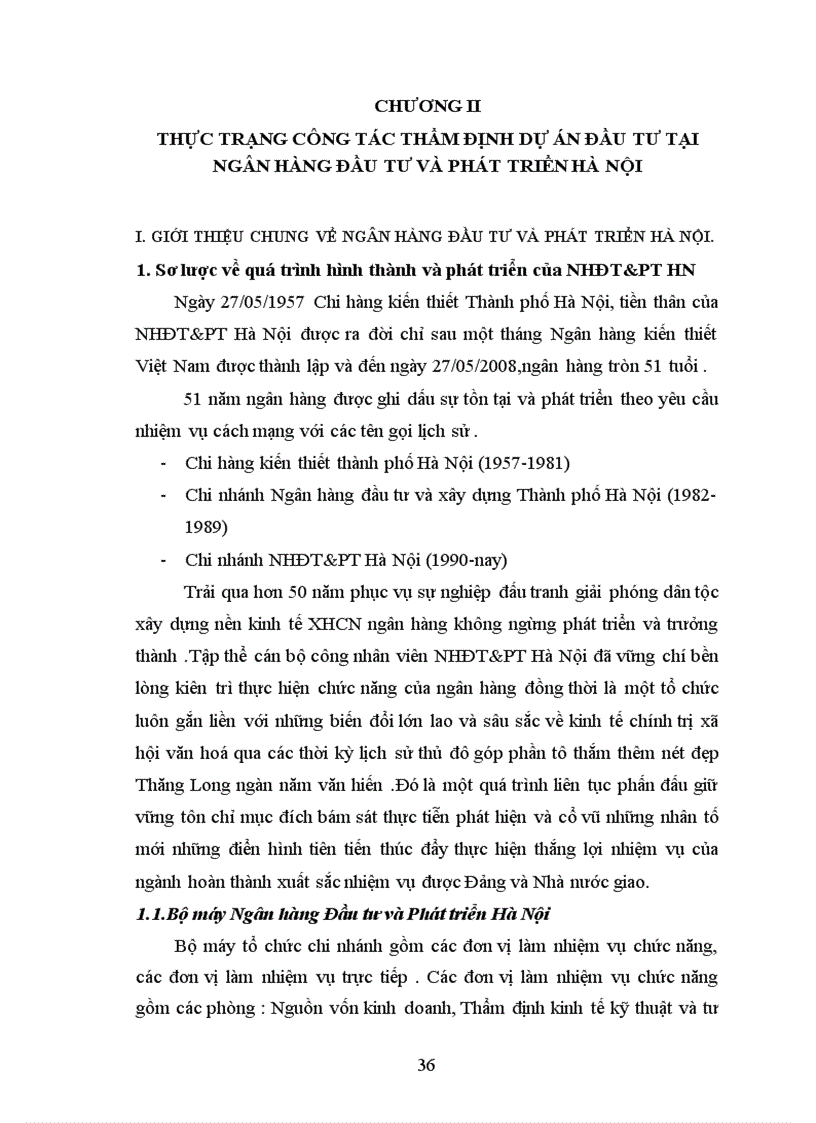 image for page Thẩm định dự án đầu tư của ngân hàng NHĐT PT BIDV Hà Nội