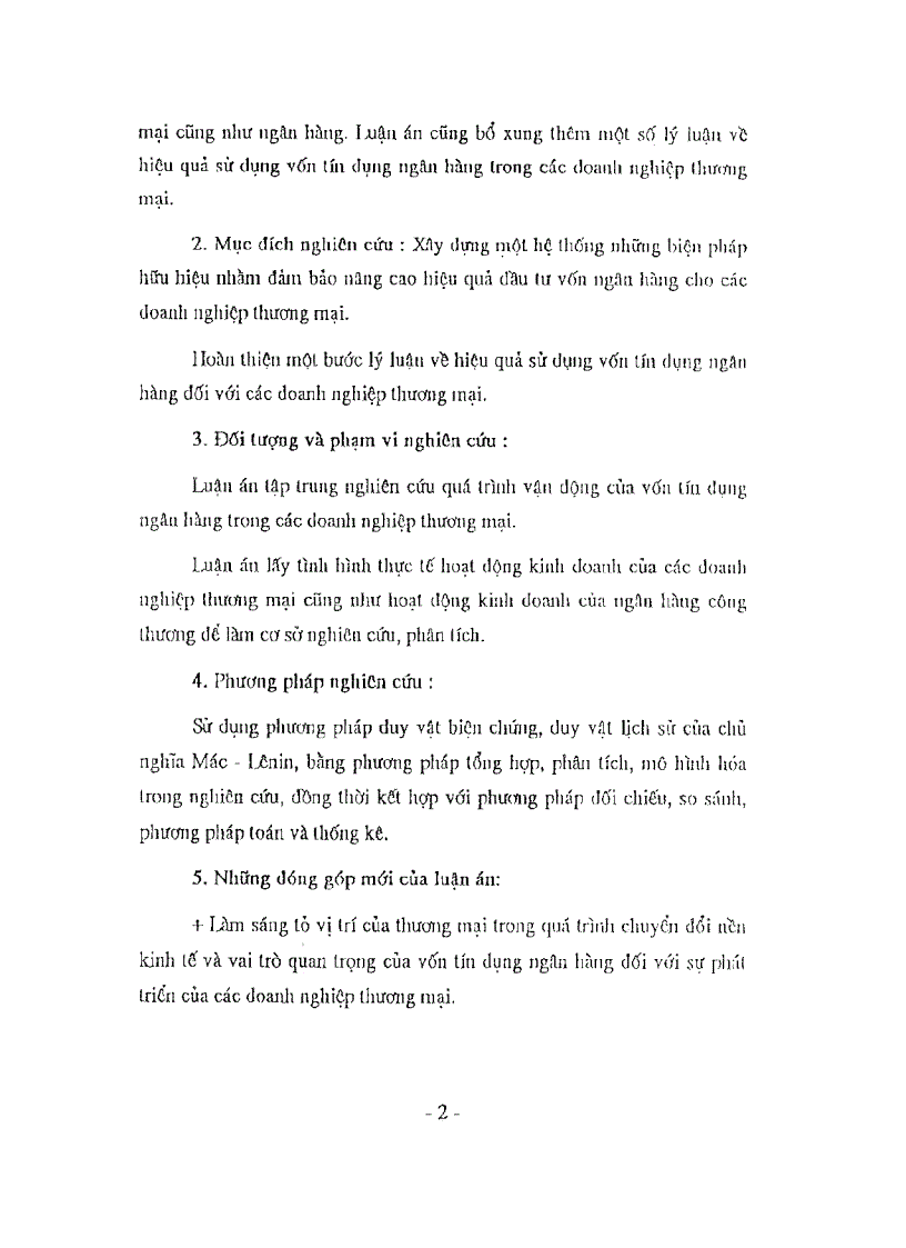 Những giải pháp nâng cao hiệu quả sử dụng vốn tín dụng ngân hàng đối với các Doanh nghiệp thương mại Việt Nam