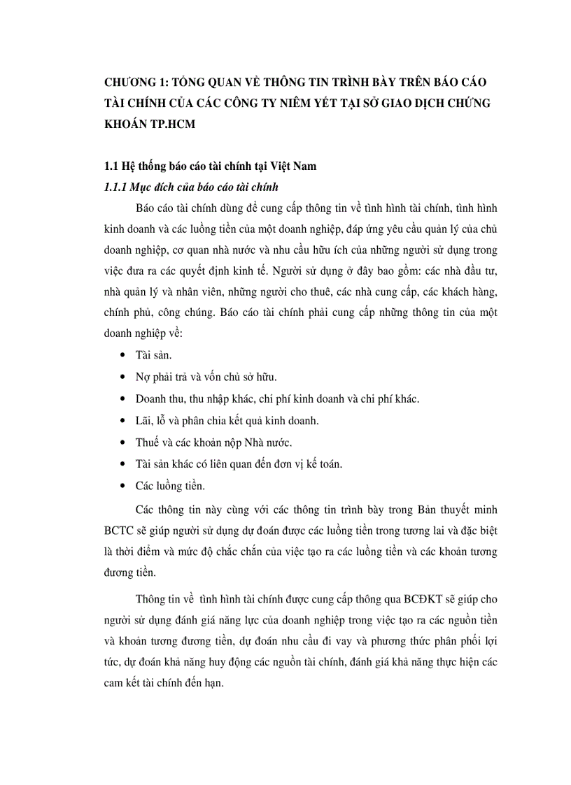 image for page Hoàn thiện việc trình bày và công bố thông tin báo cáo tài chính các công ty niêm yết tại Sở Giao Dịch Chứng Khoán Thành Phố Hồ Chí Minh