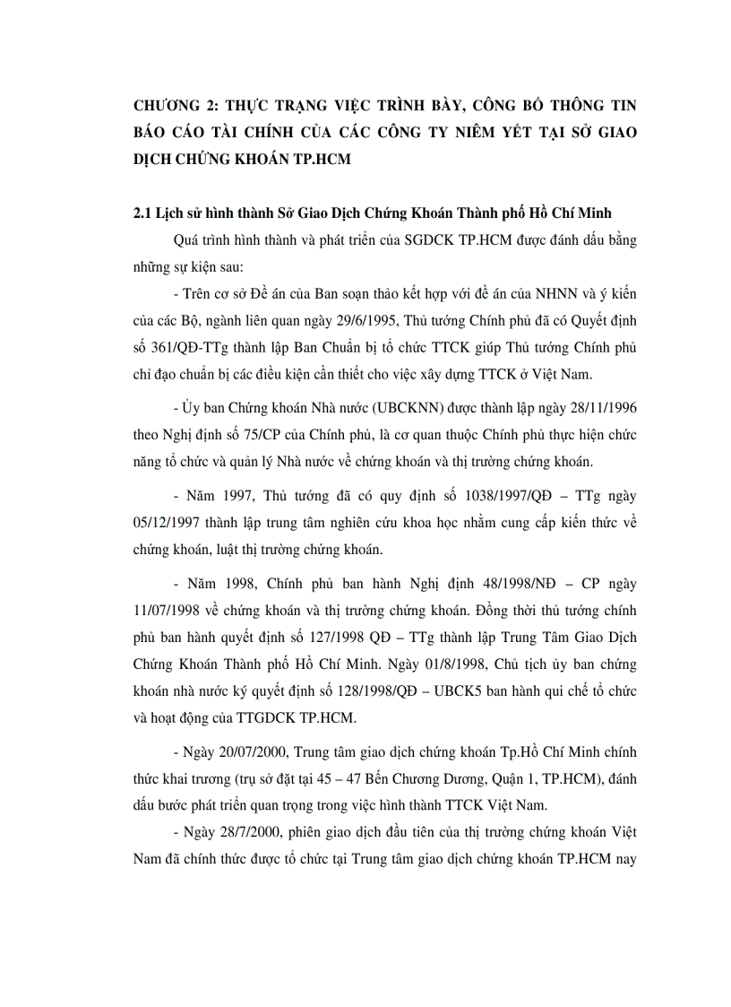 image for page Hoàn thiện việc trình bày và công bố thông tin báo cáo tài chính các công ty niêm yết tại Sở Giao Dịch Chứng Khoán Thành Phố Hồ Chí Minh