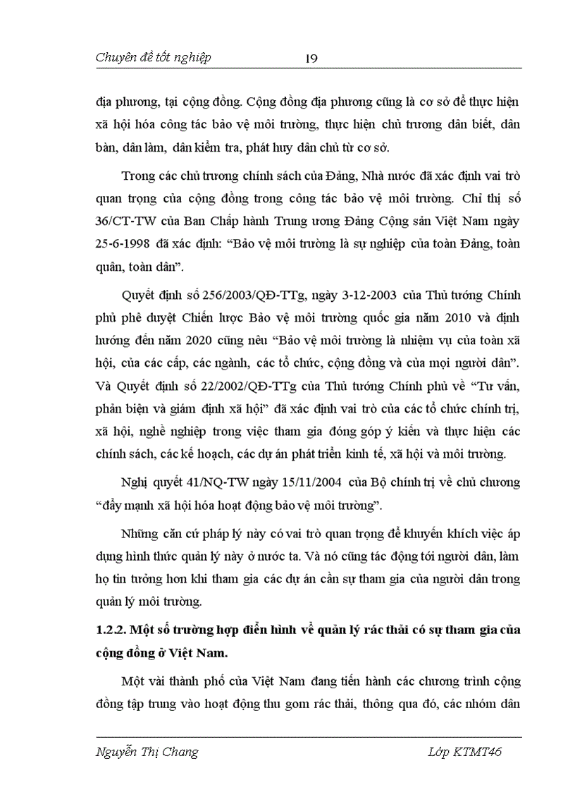 image for page Nghiên cứu mô hình quản lý rác thải dựa vào cộng đồng ở xã Dương Nội thành phố Hà Đông tỉnh Hà Tây