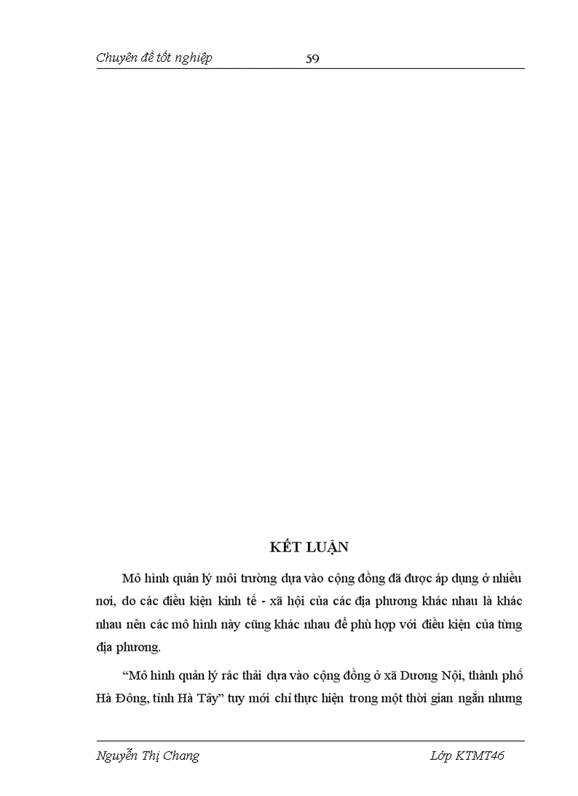 image for page Nghiên cứu mô hình quản lý rác thải dựa vào cộng đồng ở xã Dương Nội thành phố Hà Đông tỉnh Hà Tây