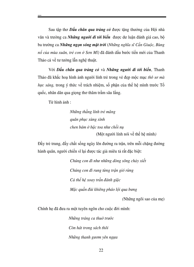 image for page Hình tượng nhân dân và người chiến sĩ trong thơ Thanh Thảo