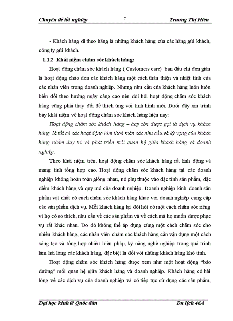 image for page Hoạt động chăm sóc khách hàng của Công ty du lịch quốc tế T C